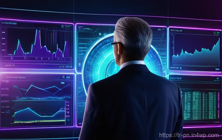 웹어셈블리로 만든 금융 거래 플랫폼 - **Prompt:** A dynamic, high-tech trading room with a focused, diverse professional (age 30s-40s) int...