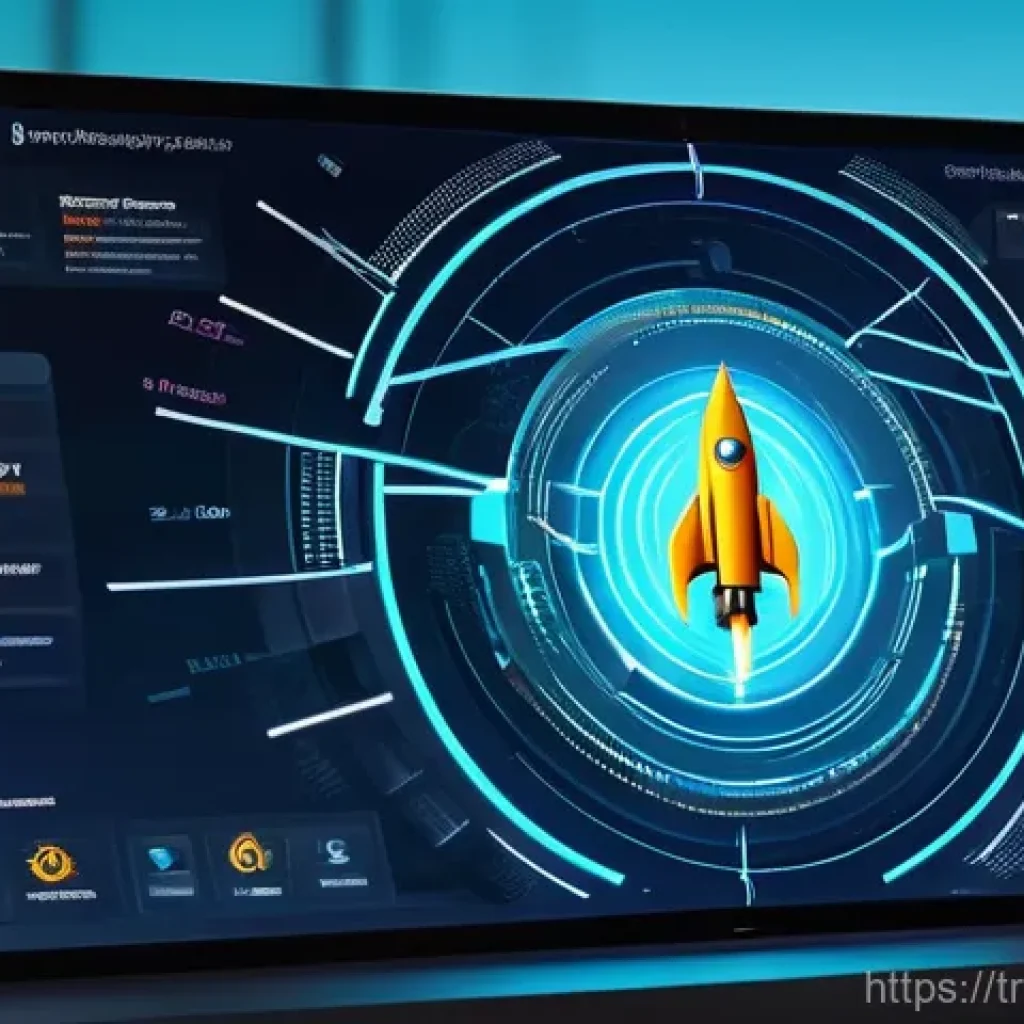 웹어셈블리의 사용자 접근성 개선 방안 - "A dynamic, high-tech illustration depicting a sleek, futuristic web browser icon transforming into ...